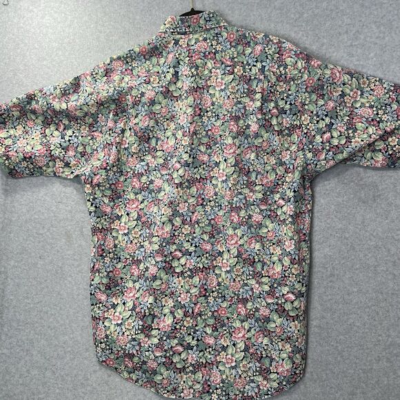 Vintage Tango by Max Raab Shirt Mens Medium floral Camp USA - Picture 2 of 15
